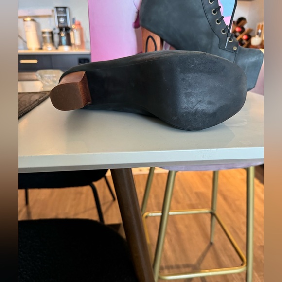 Jeffrey Campbell Lita Booties in color Black Distressed. Size 8.5 - Picture 3 of 14